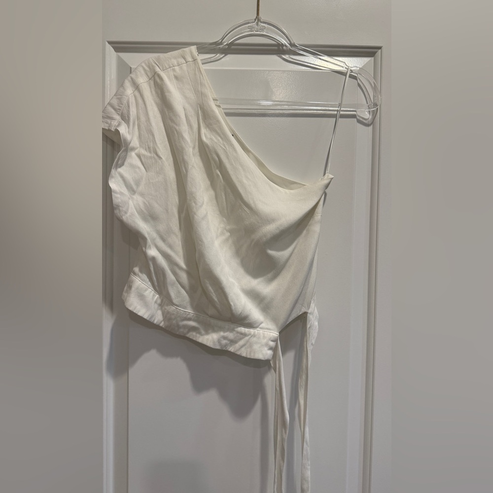 Greylin Silk Crepe One Shoulder Top - US small